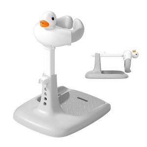 Relaxdays STOJAN Biela Sivá Oranžová na sprchu pre dieťa výškovo nastaviteľný skladací vyobraziť