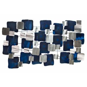 KUNSTLOFT KOVOVÁ NÁSTENNÁ DEKORÁCIA 117/65 cm, modrá/biela vyobraziť