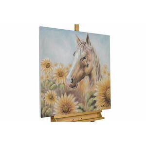 KUNSTLOFT RUČNE MAĽOVANÝ AKRYLOVÝ OBRAZ 80/80 cm, hnedý/žltý, prírodný a botanický motív vyobraziť