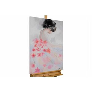 KUNSTLOFT RUČNE MAĽOVANÝ AKRYLOVÝ OBRAZ 60/90 cm, ružový/béžový, abstraktný geometrický motív vyobraziť