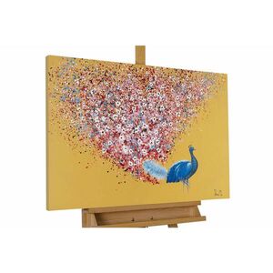 KUNSTLOFT RUČNE MAĽOVANÝ AKRYLOVÝ OBRAZ 90/60 cm, modrý/ružový, abstraktný dekoratívny motív vyobraziť