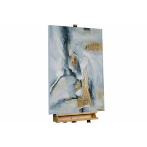 KUNSTLOFT RUČNE MAĽOVANÝ AKRYLOVÝ OBRAZ 75/100 cm, modrý, abstraktný geometrický motív vyobraziť