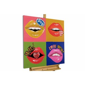 KUNSTLOFT RUČNE MAĽOVANÝ AKRYLOVÝ OBRAZ 80/80 cm, viacfarebný, abstraktný dekoratívny motív vyobraziť