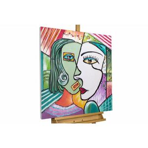 KUNSTLOFT RUČNE MAĽOVANÝ AKRYLOVÝ OBRAZ 80/80 cm, viacfarebný, abstraktný dekoratívny motív vyobraziť