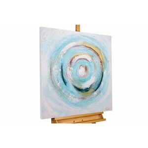 KUNSTLOFT RUČNE MAĽOVANÝ AKRYLOVÝ OBRAZ 80/80 cm, modrý/biely, zvierací motív vyobraziť