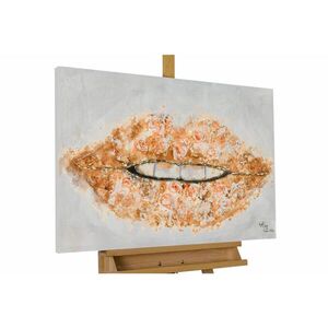 KUNSTLOFT RUČNE MAĽOVANÝ AKRYLOVÝ OBRAZ 90/60 cm, sivý/ružový, abstraktný dekoratívny motív vyobraziť