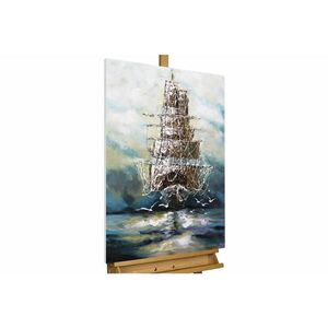 KUNSTLOFT RUČNE MAĽOVANÝ AKRYLOVÝ OBRAZ 60/90 cm, modrý, morský a krajinný motív vyobraziť