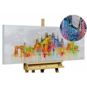 KUNSTLOFT RUČNE MAĽOVANÝ AKRYLOVÝ OBRAZ 120/60 cm, sivý, krajinný motív vyobraziť