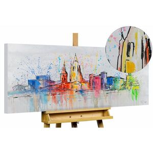 KUNSTLOFT RUČNE MAĽOVANÝ AKRYLOVÝ OBRAZ 120/60 cm, viacfarebný, krajinný motív vyobraziť