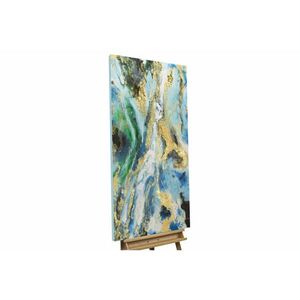 KUNSTLOFT RUČNE MAĽOVANÝ AKRYLOVÝ OBRAZ 60/120 cm, modrý/biely, morský a krajinný motív vyobraziť