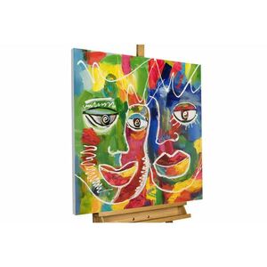 KUNSTLOFT RUČNE MAĽOVANÝ AKRYLOVÝ OBRAZ 80/80 cm, viacfarebný, figurálny motív vyobraziť
