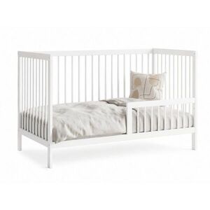 Kids Collective BABYPOSTIEĽKA s polovičnou bočnou zábranou 70x140 cm v bielej farbe vyobraziť