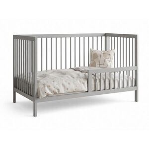 Kids Collective BABYPOSTIEĽKA s polovičnou bočnou zábranou 70x140 cm v sivej farbe vyobraziť