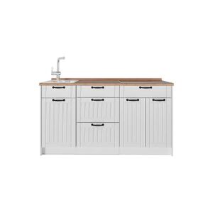 Vicco KUCHYNSKÝ BLOK Fame-Line, Biely vidiecky dom/biely, 150 cm, AP Oak vyobraziť