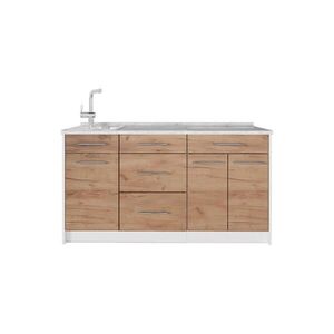 Vicco KUCHYNSKÝ BLOK Fame-Line, Dub Goldkraft/biely, 150 cm, AP Marble vyobraziť
