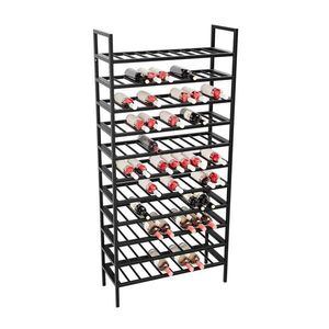 Metalo Pro KOVOVÝ STOJAN NA VÍNO na 110 fliaš čierna 80/170/30 cm vyobraziť
