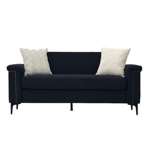 Redom 2-MIESTNA pohovka 172/72/82 cm so severským dizajnom, ľanovým poťahom a stabilnými kovovými nohami, Čierna vyobraziť