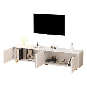 Redom NÍZKA komoda 180/40/45 cm pre TV do 75", so 4 dvierkami a 5 nohami, Biela vyobraziť