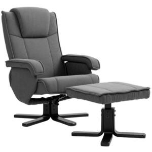 Redom RELAXAČNÉ kreslo 87/67/96 cm s podnožkou, polohovaním, hojdacou a 360° otočnou funkciou, tmavosivá vyobraziť