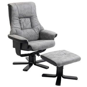 Redom RELAXAČNÉ kreslo 82, 5/78/109 cm s podnožkou, 360° otáčaním a polohovaním do 135°, Sivá vyobraziť