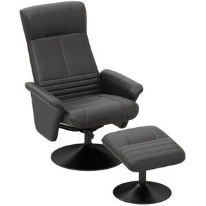 Redom RELAXAČNÉ kreslo 69/71/104 cm s podnožkou, polohovaním 135°, otočné 360° a polyesterovým poťahom, Čierna vyobraziť