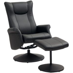 Redom RELAXAČNÉ kreslo 79/70/105 cm s podnožkou, polohovaním operadla a 360° otáčaním, Čierna vyobraziť