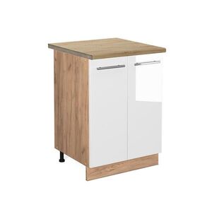 Vicco KUCHYNSKÁ SPODNÁ SKRINKA Fame-Line Biely vysoký lesk 60 cm , AP Oak vyobraziť
