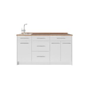 Vicco KUCHYNSKÝ BLOK Fame-Line, Biely vysoký lesk/biely, 150 cm, AP Oak vyobraziť