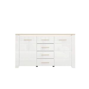 Carryhome KOMODA, biela, dub bianco, 154/88/40 cm vyobraziť