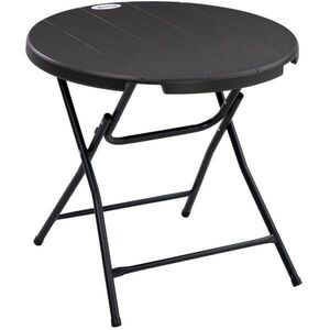 Modfu ZÁHRADNÝ skladací stôl z ocele a HDPE 80x80x73 cm tmavosivý pre 4 osoby s drevodekorom a bez montáže vyobraziť