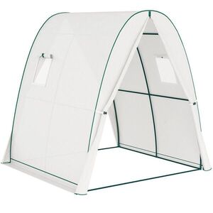 Modfu FÓLIOVNÍK z plastu 180x180x200 cm biely s bočným vystužením, 2 dvierkami a sieťovanými oknami vyobraziť