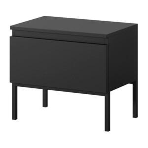 Selsey NOČNÝ STOLÍK Bemmi čierna s kovovým rámom 50 cm vyobraziť
