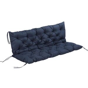 Modfu PODSEDÁK na lavicu z polyesteru 150x98x8 cm modrý s viazaním a opierkou pre pohodlné sedenie vyobraziť
