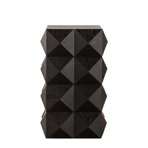 SHOPENTRA RETRO drevený konferenčný stolík, čierny, 60 cm vyobraziť