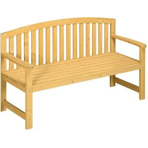 Modfu ZÁHRADNÁ lavička z dreva 143x51x85 cm oranžová pre 2 osoby s ergonomickým operadlom a podrúčkami vyobraziť