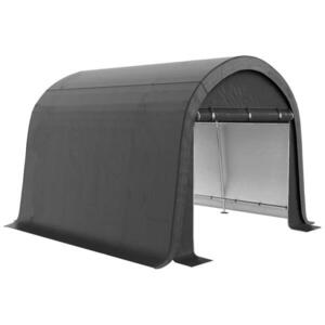 Modfu ZÁHRADNÝ skladovací stan zo ocele 300x300x235 cm sivý s UV ochranou, vodoodpudivý a s dvoma rolovacími dverami vyobraziť