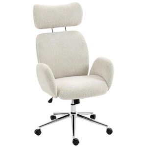 SHOPENTRA ERGONOMICKÉ otočné stoličky s výškovo nastaviteľnou opierkou hlavy, sivé a biele vyobraziť