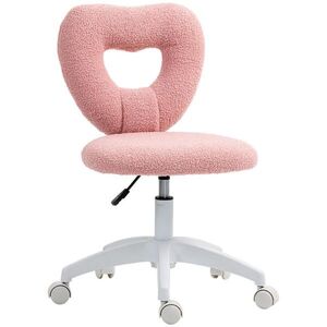 SHOPENTRA OTOČNÉ stoličky Teddy Heart s operadlom bez podrúčok Pink vyobraziť