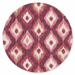 OnlyWow KOBERCE - Diamantové tvary - Ružová - Vzor - Textúra - 150x150 cm vyobraziť