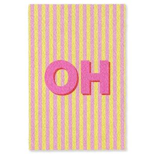 OnlyWow KOBERCE - Text - Pruhy - Ružová - 150x230 cm vyobraziť
