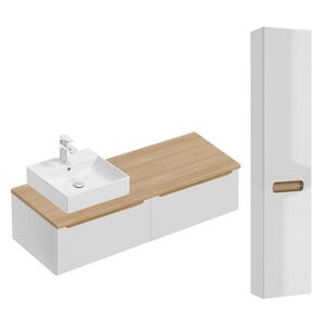 Petits-meubles KÚPEĽŇOVÝ NÁBYTOK 120cm Livia 2-dielna súprava Biela vyobraziť