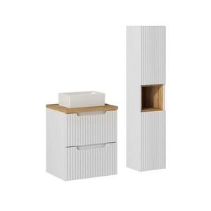 Petits-meubles KÚPEĽŇOVÝ NÁBYTOK 50.4cm Riva 2-dielna súprava Biela a drevo vyobraziť