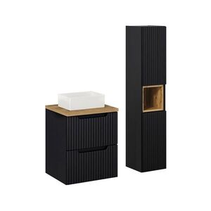Petits-meubles KÚPEĽŇOVÝ NÁBYTOK 50.4cm Riva 2-dielna súprava Čierna a drevo vyobraziť