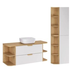 Petits-meubles KÚPEĽŇOVÝ NÁBYTOK 120.4cm Oria 2-dielna súprava Biela vyobraziť