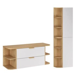Petits-meubles KÚPEĽŇOVÝ NÁBYTOK 120.4cm Oria 2-dielna súprava Biela vyobraziť