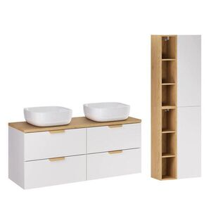 Petits-meubles KÚPEĽŇOVÝ NÁBYTOK 120.6cm Oria 2-dielna súprava Biela vyobraziť