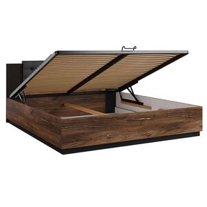 Petits-meubles BOXSPRING POSTEĽ 180/200 Alec Tmavé drevo a čierna vyobraziť