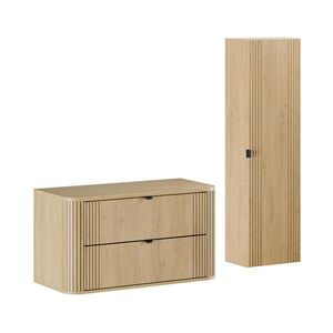 Petits-meubles KÚPEĽŇOVÝ NÁBYTOK 100.4cm Mila 2-dielna súprava Svetlý dub vyobraziť