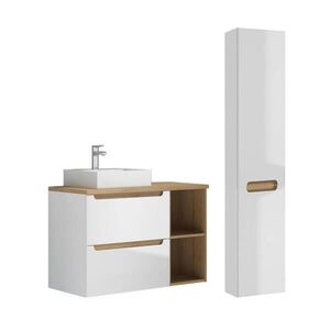 Petits-meubles KÚPEĽŇOVÝ NÁBYTOK 90cm Livia 2-dielna súprava Biela vyobraziť