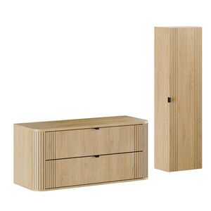 Petits-meubles KÚPEĽŇOVÝ NÁBYTOK 120.4cm Mila 2-dielna súprava Svetlý dub vyobraziť